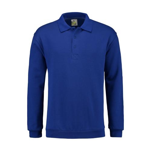 Sweatshirt Polo Collar royal blue,l