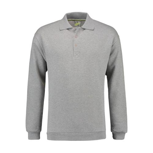 Sweatshirt Polo Collar grey heather,l