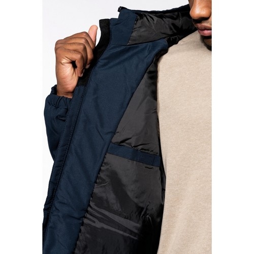 Gerecyclede parka met capuchon unisex navy,xs