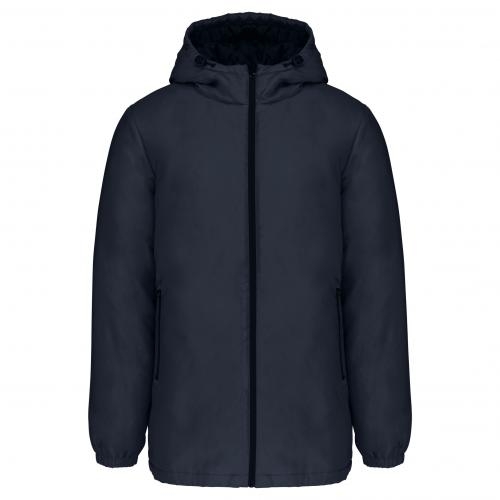 Gerecyclede parka met capuchon unisex navy,xs