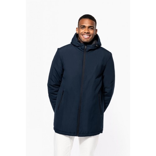 Gerecyclede parka met capuchon unisex navy,xs