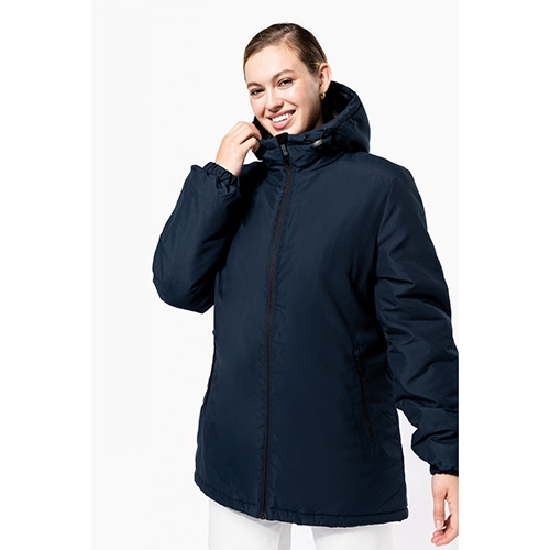 Gerecyclede parka met capuchon unisex navy,xs