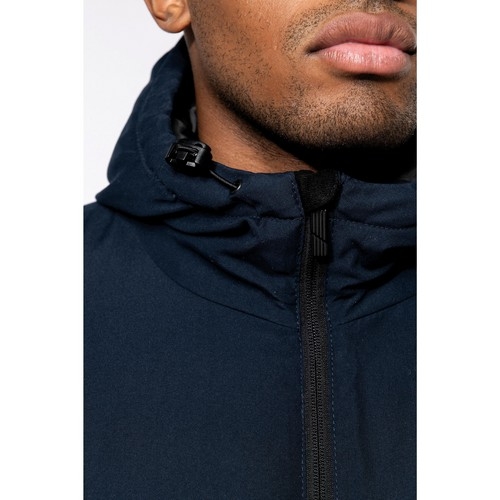 Gerecyclede parka met capuchon unisex navy,xs