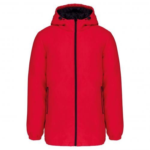 Gerecyclede parka met capuchon unisex rood,xs