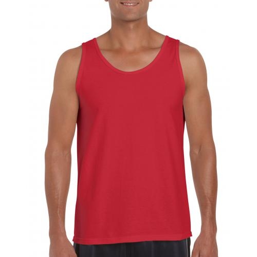 Gildan heren tanktop softstyle rood,l