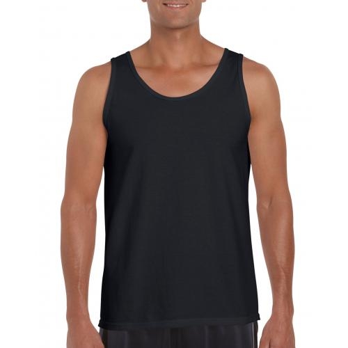 Gildan heren tanktop softstyle zwart,l