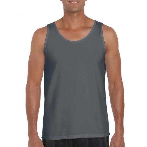 Gildan heren tanktop softstyle charcoal,l