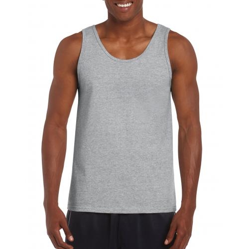 Gildan heren tanktop softstyle sport grey,l