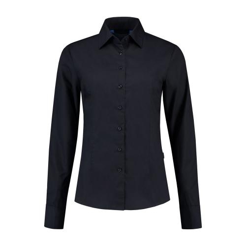 L&S Shirt Poplin Mix LS for her dark navy,l