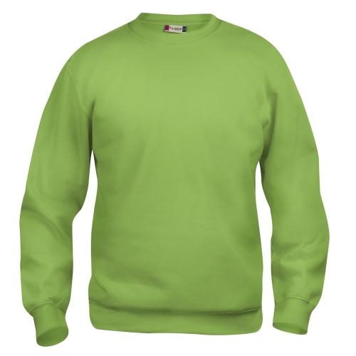 Clique Basic roundneck unisex lichtgroen,3xl