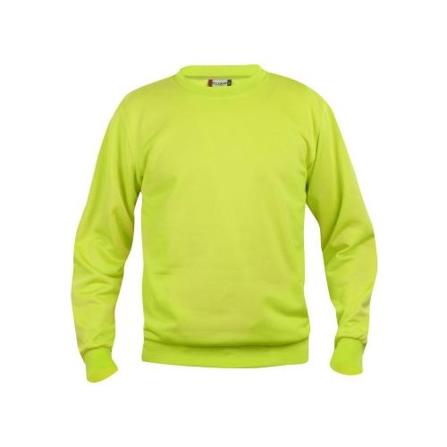 Clique Basic roundneck unisex signaalgroen,3xl