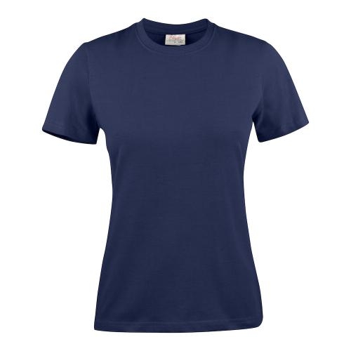 Modern licht dames T-shirt navy,m