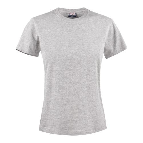 Modern licht dames T-shirt grijs gemeleerd,m