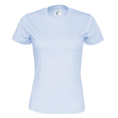 Dames T-shirt ecologisch Fairtrade katoen lichtblauw,l