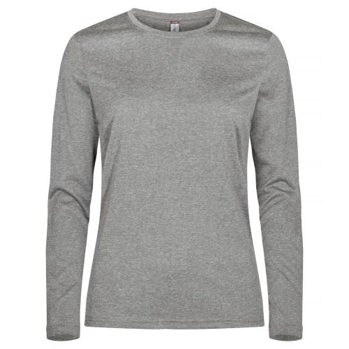 Basic Active-T longsleeve dames grijsmelange,l