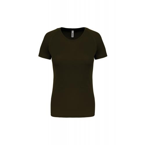 Functioneel damessportshirt dark khaki,2xl