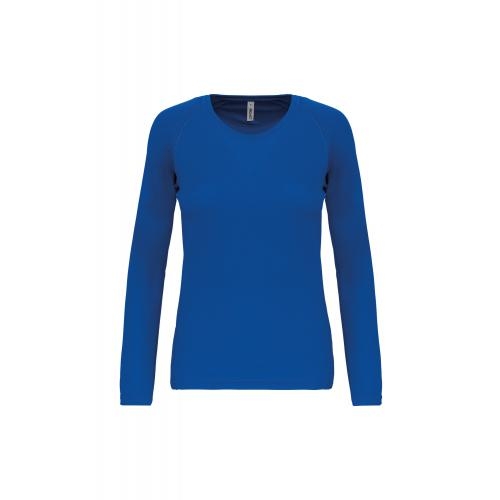 Damessportshirt lange Mouwen sporty royal blue,l