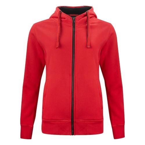 Classic hoody full zip ds rood,l