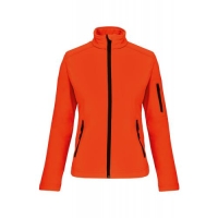 Kariban dames softshell jas fluor oranje,3xl