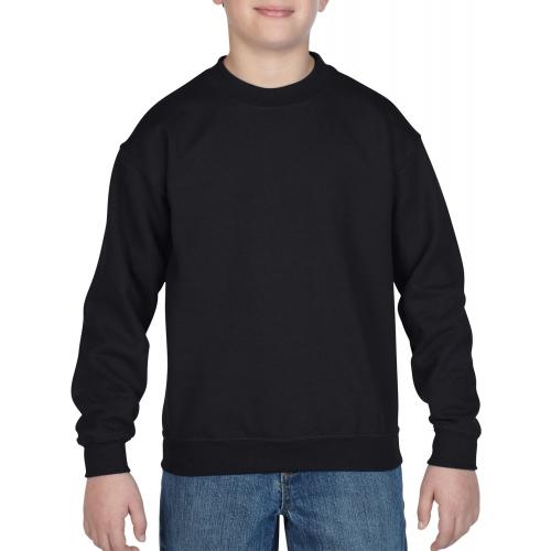 Gildan kids sweater zwart,l