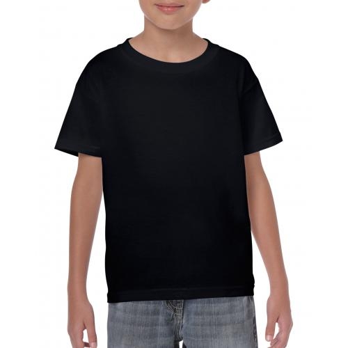 Gildan heavyweight kinder T-shirt zwart,l